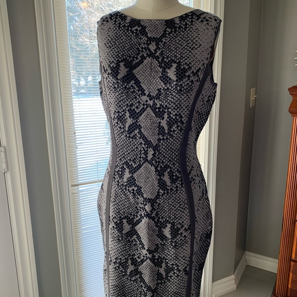 Debbie Shuchat snakeskin print dress sz L - Picture 2 of 6